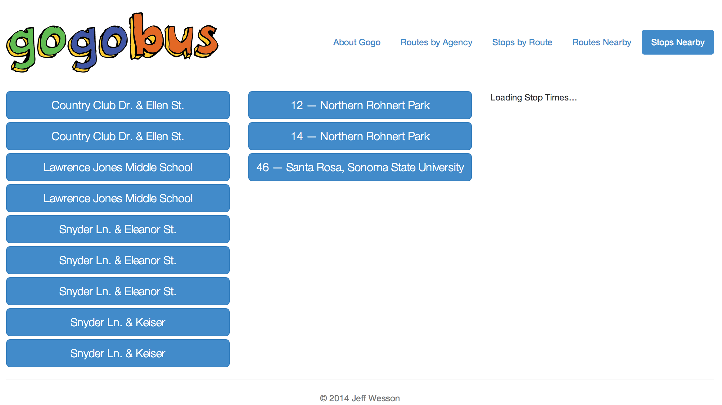 Application to retrieve times for a given bus stop and route combination.