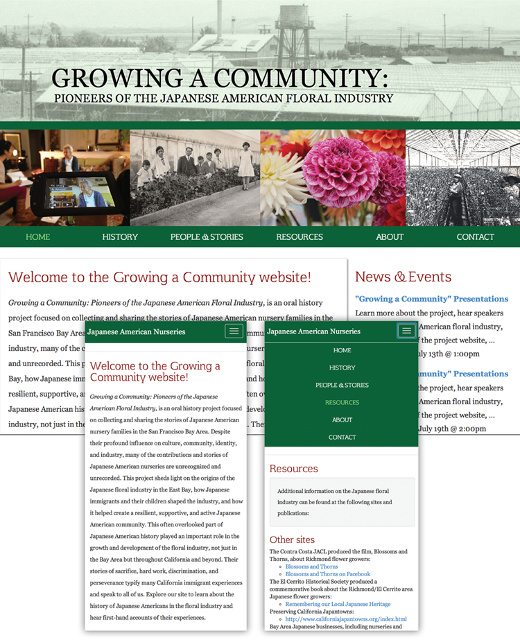 Online repository of stories and media related to Japanese American Nurseries.